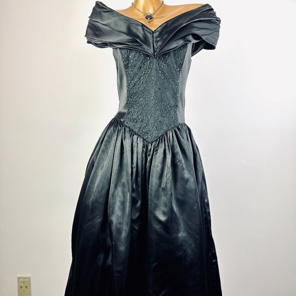 Vintage 80s Gunne Sax prom Dress - Picture 5 of 11